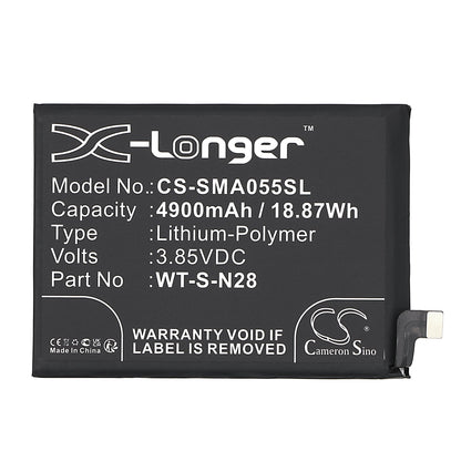 Replacement Battery for Samsung  Galaxy A05 2023 – Mobile, SmartPhone – 4900mAh / 18.87Wh / 3.85V