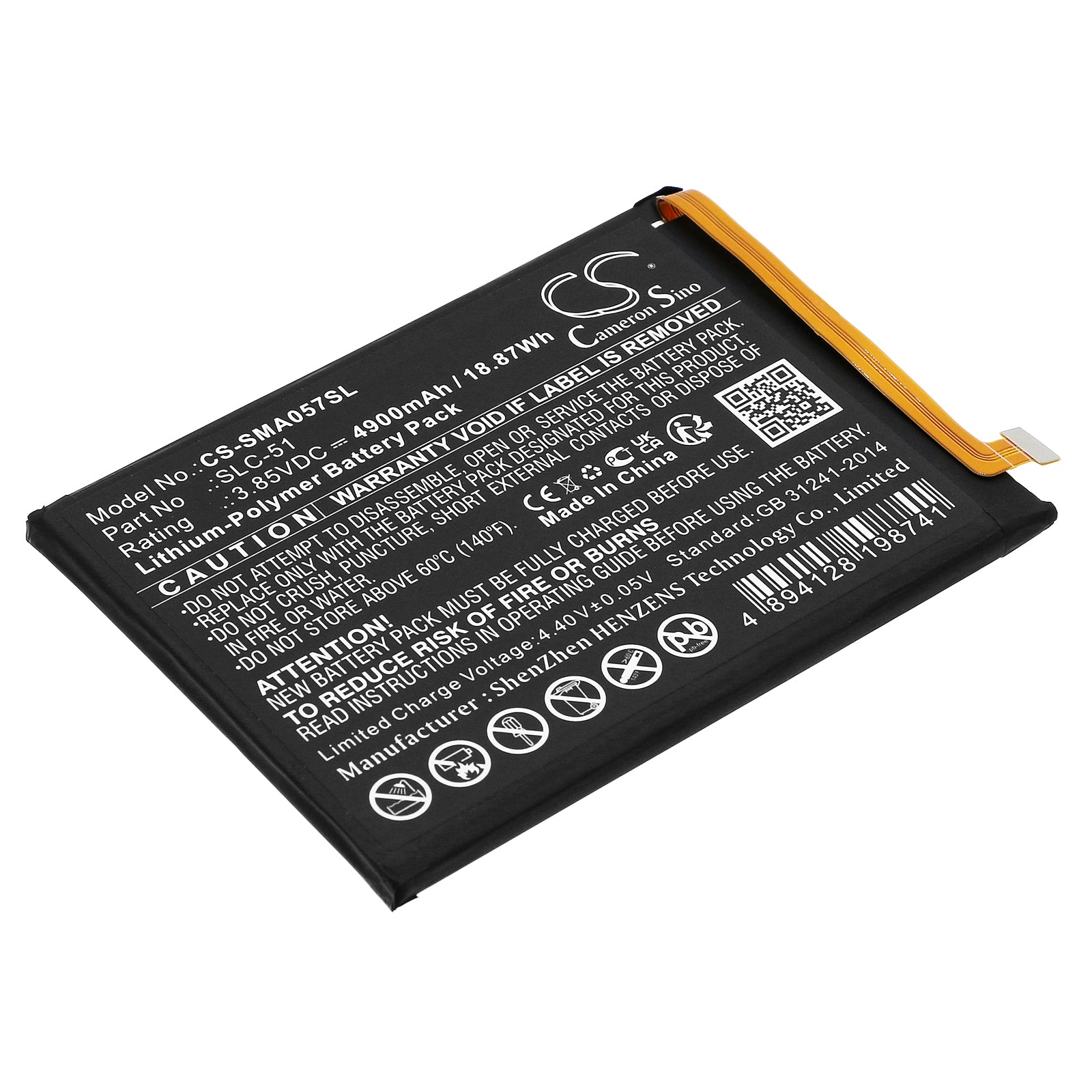 Replacement Battery for Samsung Galaxy A05s 2023 – Mobile, SmartPhone – 4900mAh / 3.85V - image 1