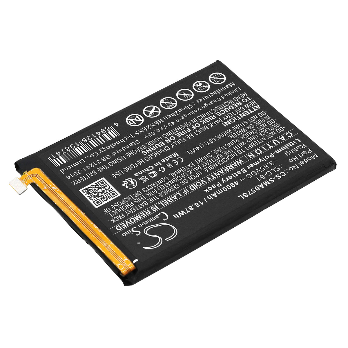 Replacement Battery for Samsung Galaxy A05s 2023 – Mobile, SmartPhone – 4900mAh / 3.85V
