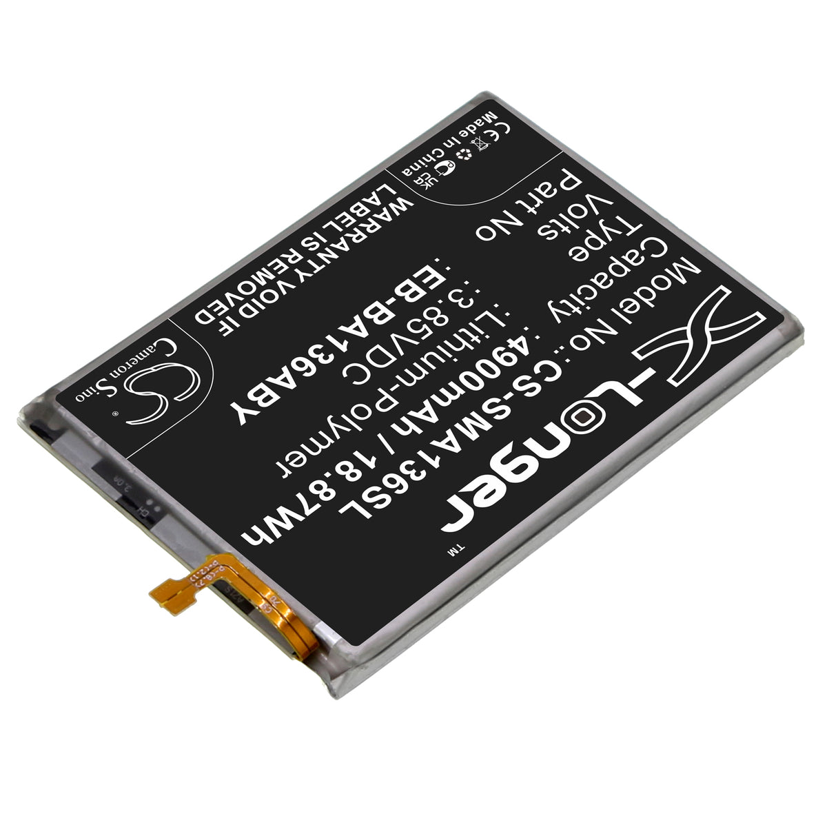 Replacement Battery for Samsung Galaxy A13 5G – Mobile, SmartPhone – 4900mAh / 3.85V