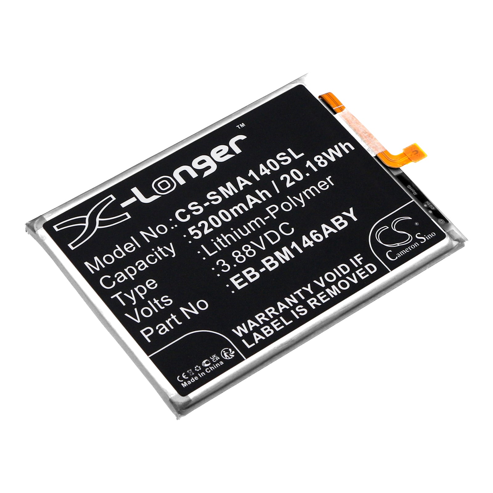 Replacement Battery for Samsung Galaxy M14 – Mobile, SmartPhone – 5200mAh / 3.88V - image 1