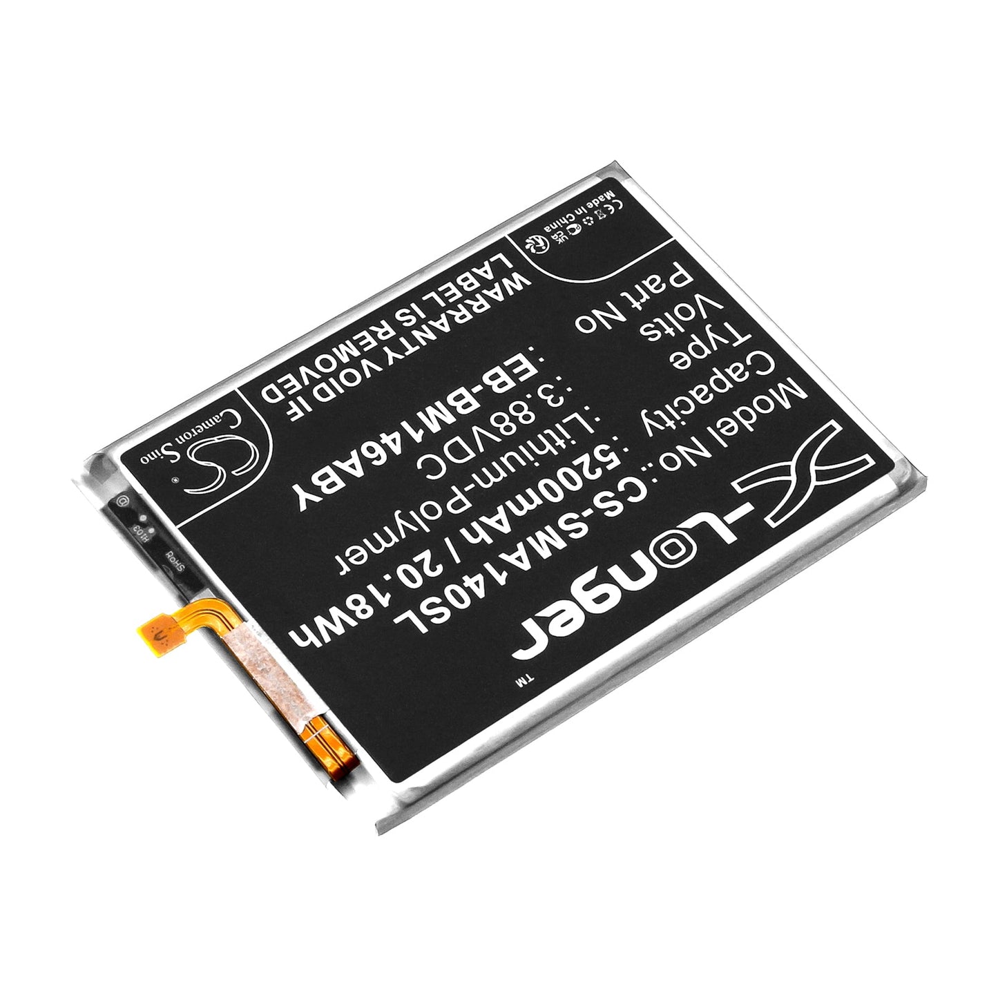 Replacement Battery for Samsung  Galaxy M14 – Mobile, SmartPhone – 5200mAh / 20.18Wh / 3.88V