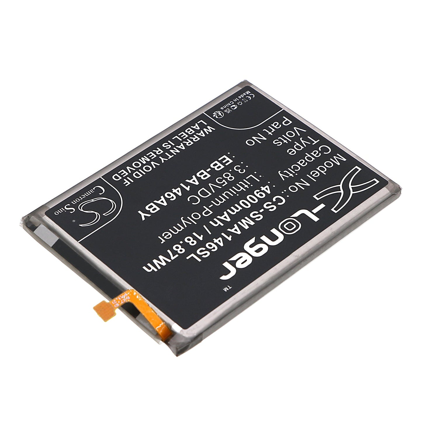 Replacement Battery for Samsung  Galaxy A14 5G – Mobile, SmartPhone – 4900mAh / 18.87Wh / 3.85V