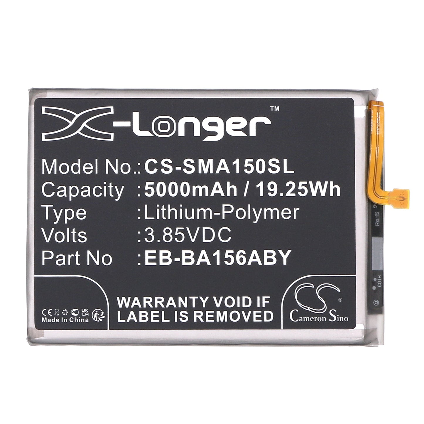 Replacement Battery for Samsung  Galaxy A15 4G 2024 – Mobile, SmartPhone – 5000mAh / 19.25Wh / 3.85V