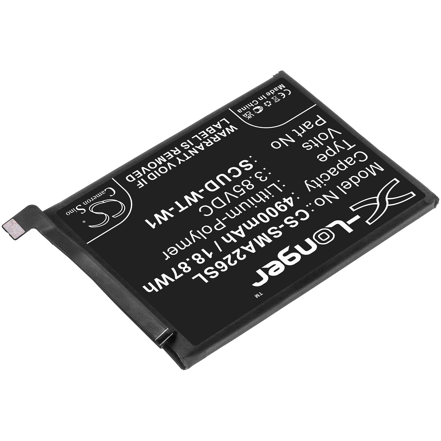 Replacement Battery for Samsung  Galaxy A22 5G – Mobile, SmartPhone – 4900mAh / 18.87Wh / 3.85V