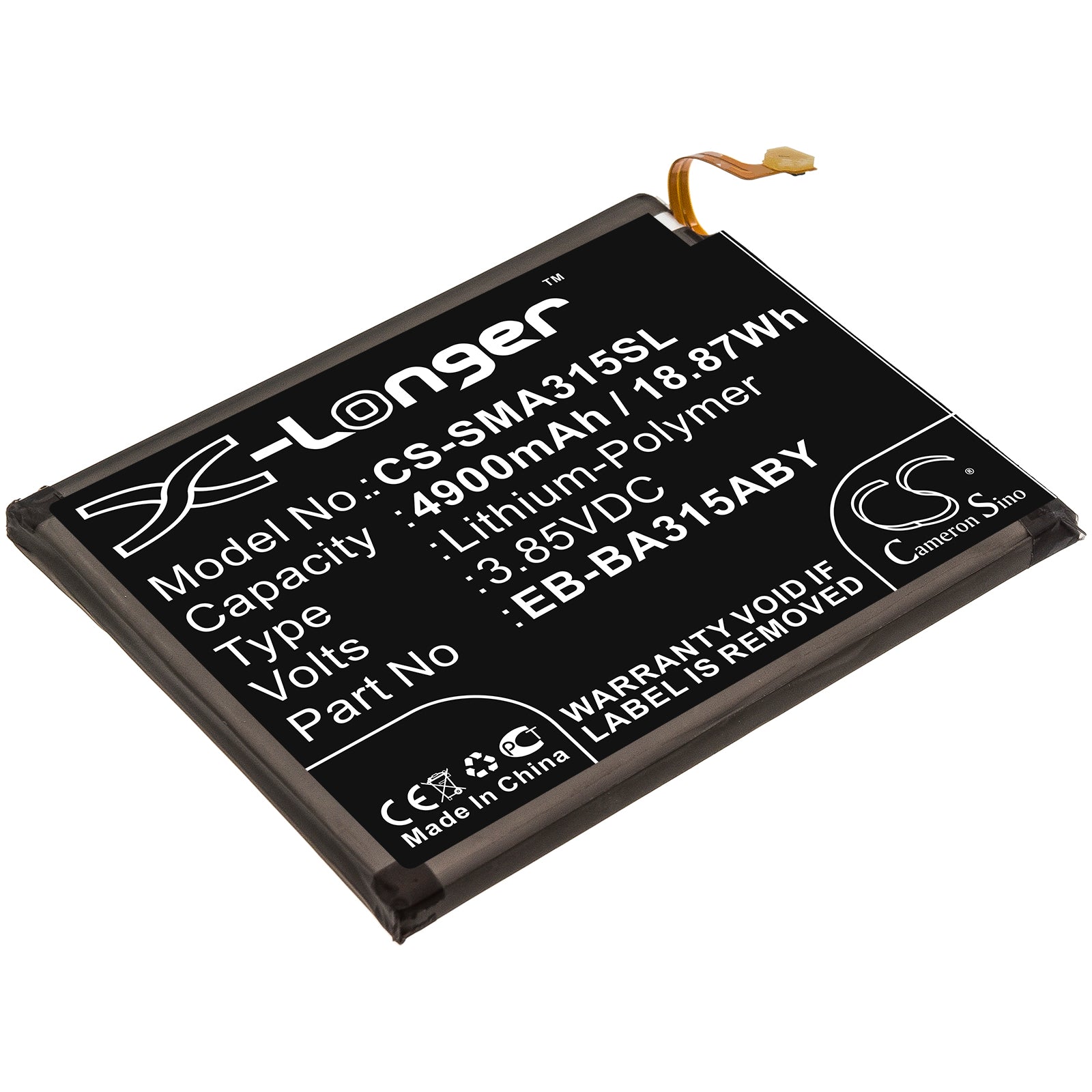 Replacement Battery for Samsung Galaxy A31 – Mobile, SmartPhone – 4900mAh / 3.85V - image 1