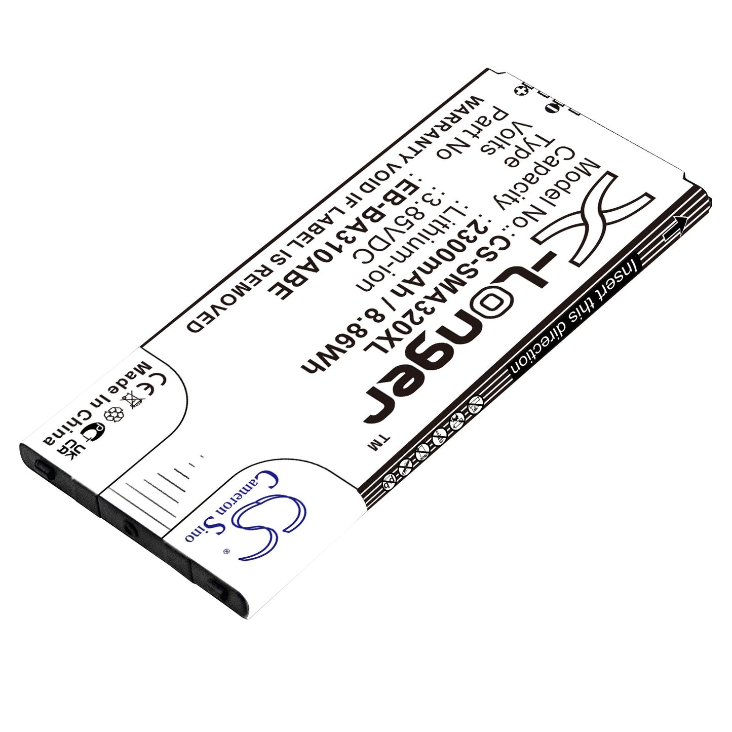 Replacement Battery for Samsung  Galaxy A3 2016 – Mobile, SmartPhone – 2300mAh / 8.86Wh / 3.85V