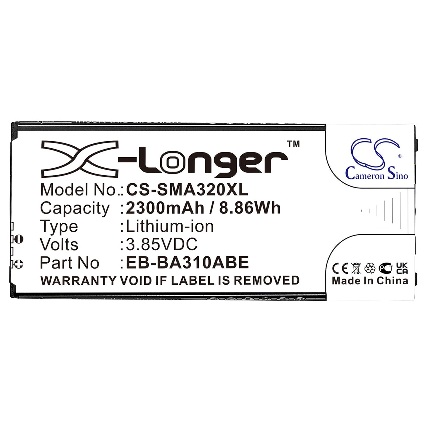 Replacement Battery for Samsung  Galaxy A3 2016 – Mobile, SmartPhone – 2300mAh / 8.86Wh / 3.85V