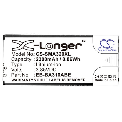 Replacement Battery for Samsung  Galaxy A3 2016 – Mobile, SmartPhone – 2300mAh / 8.86Wh / 3.85V