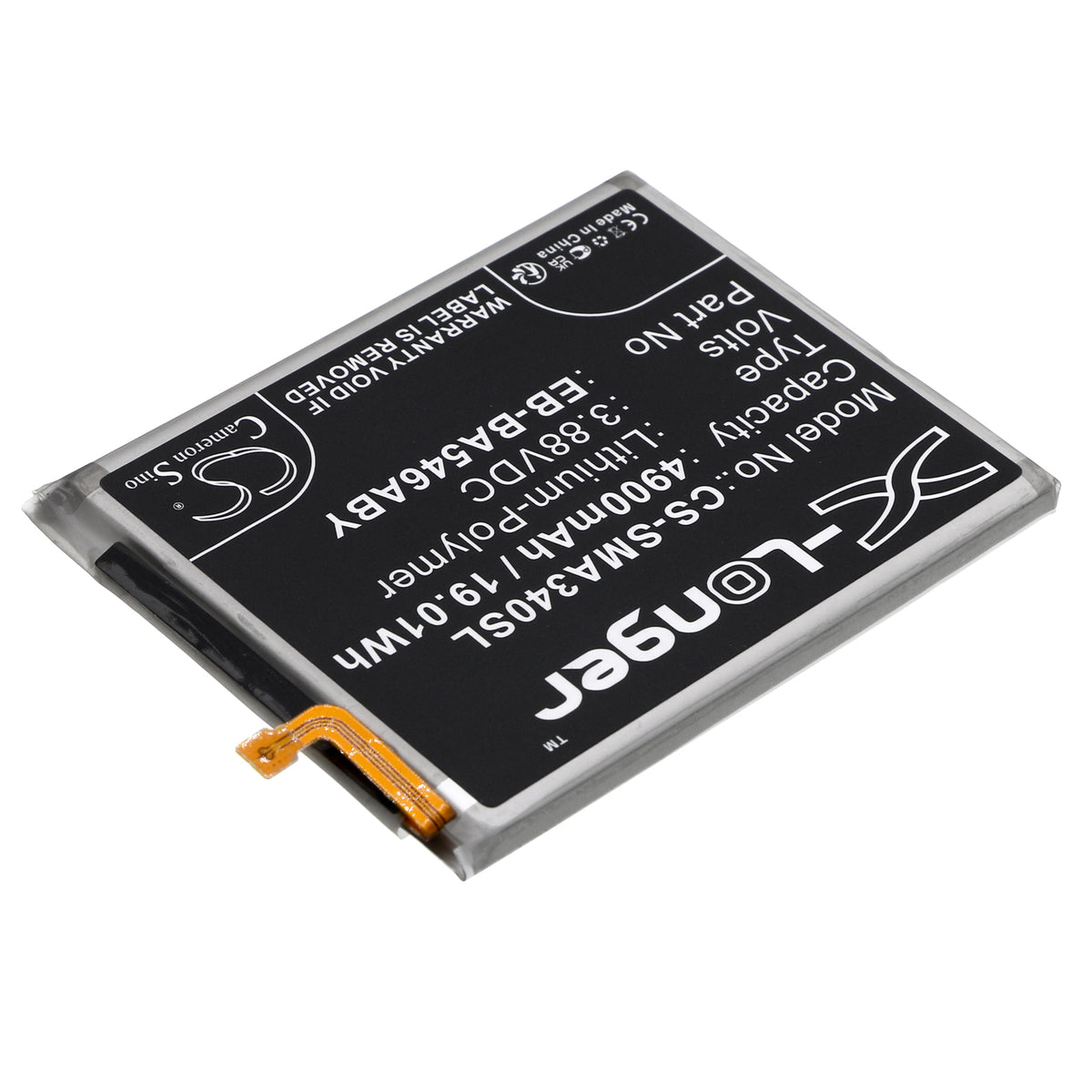 Replacement Battery for Samsung Galaxy A34 5G – Mobile, SmartPhone – 4900mAh / 3.88V