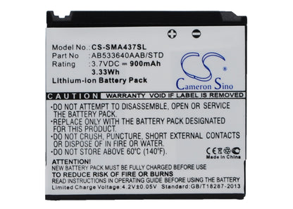 Replacement Battery for Samsung SGH-A437 – Mobile, SmartPhone – 900mAh / 3.7V - image 1