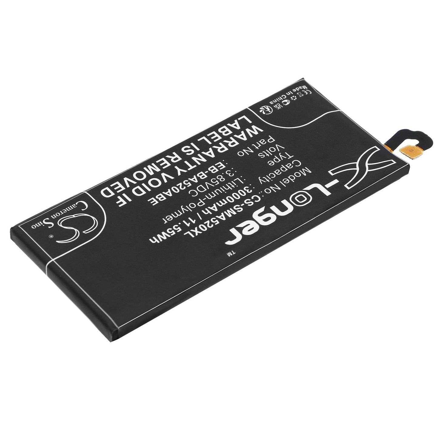 Replacement Battery for Samsung  Galaxy A5 2017 – Mobile, SmartPhone – 3000mAh / 11.55Wh / 3.85V