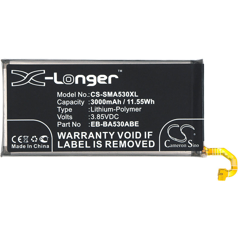 Replacement Battery for Samsung  Galaxy A8 2018 – Mobile, SmartPhone – 3000mAh / 11.55Wh / 3.85V