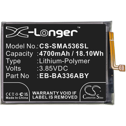 Replacement Battery for Samsung  Galaxy A33 5G – Mobile, SmartPhone – 4700mAh / 18.10Wh / 3.85V