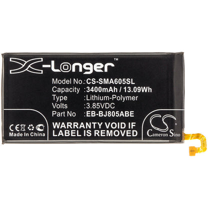 Replacement Battery for Samsung  Galaxy A6 Plus 2018 Duos – Mobile, SmartPhone – 3400mAh / 13.09Wh / 3.85V