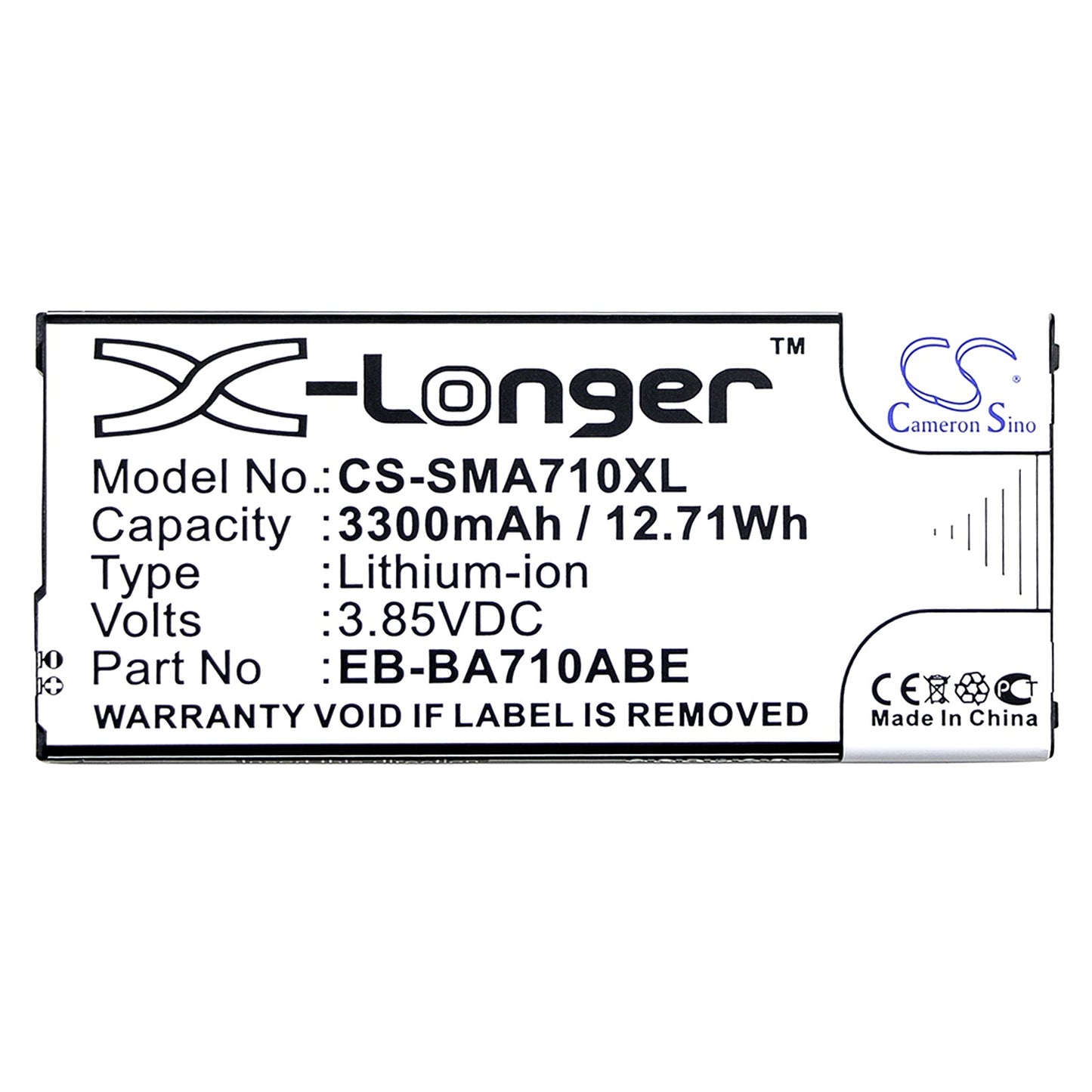 Replacement Battery for Samsung  Galaxy A7 2016 Duos – Mobile, SmartPhone – 3300mAh / 12.71Wh / 3.85V