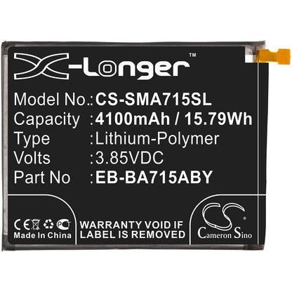 Replacement Battery for Samsung  Galaxy A71 – Mobile, SmartPhone – 4100mAh / 15.79Wh / 3.85V