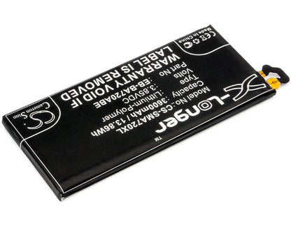 Replacement Battery for Samsung  Galaxy A7 2017 – Mobile, SmartPhone – 3600mAh / 13.86Wh / 3.85V