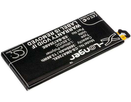 Replacement Battery for Samsung  Galaxy A7 2017 – Mobile, SmartPhone – 3600mAh / 13.86Wh / 3.85V