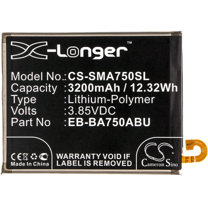 Replacement Battery for Samsung  Galaxy A10 – Mobile, SmartPhone – 3200mAh / 12.32Wh / 3.85V