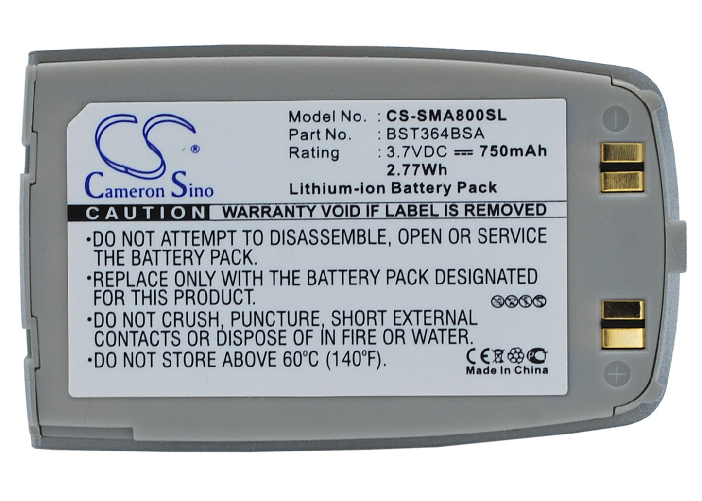 Replacement Battery for Samsung SGH-A800 – Mobile, SmartPhone – 750mAh / 3.7V - image 5