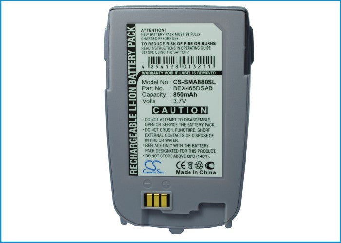 Replacement Battery for Samsung SPH-A880 – Mobile, SmartPhone – 850mAh / 3.7V - image 5