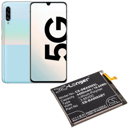 Replacement Battery for Samsung  Galaxy A90 5G – Mobile, SmartPhone – 4400mAh / 16.94Wh / 3.85V