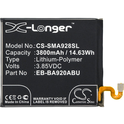 Replacement Battery for Samsung  Galaxy A9 2018 – Mobile, SmartPhone – 3800mAh / 14.63Wh / 3.85V