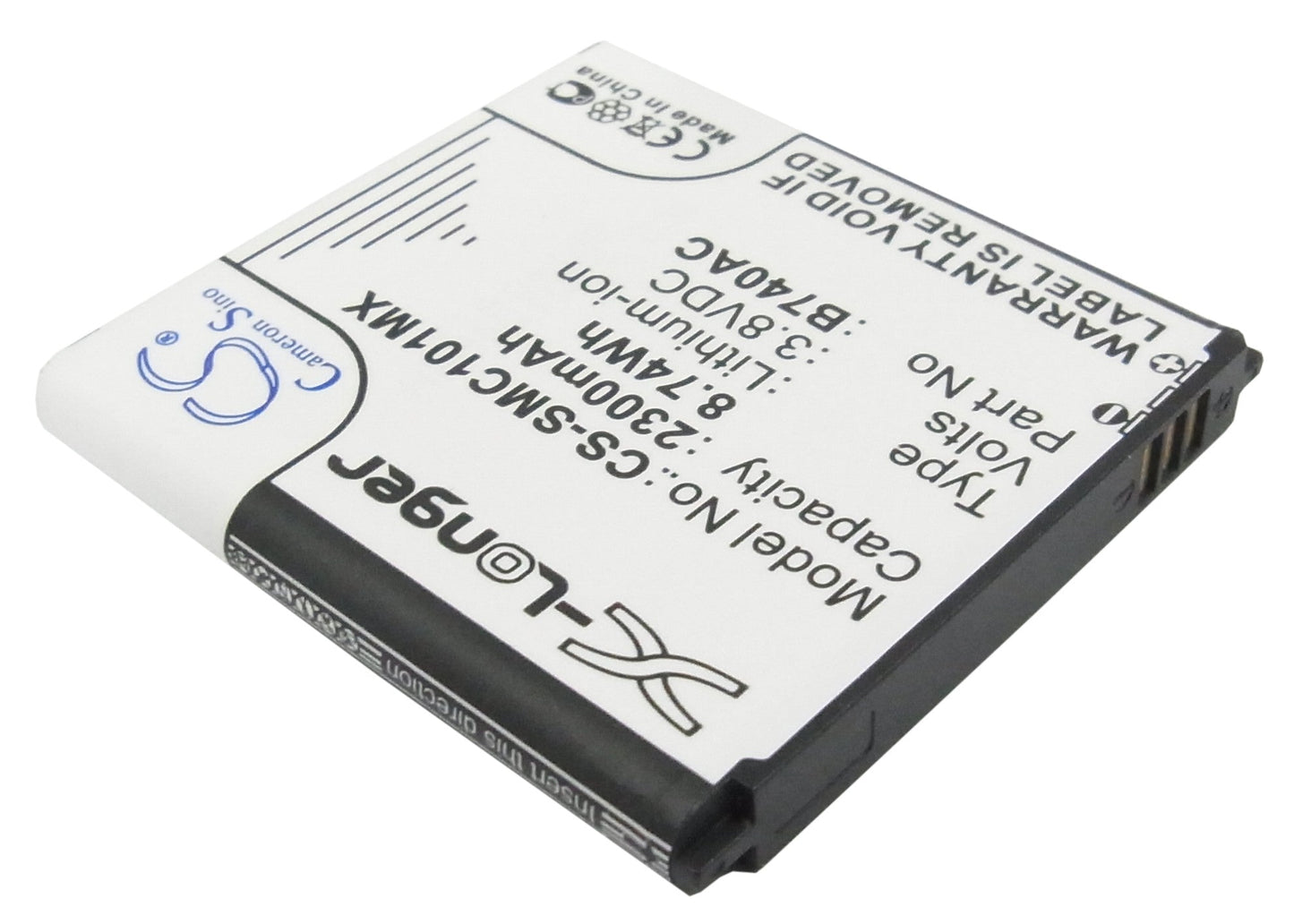 Replacement Battery for Samsung  Galaxy K – Camera – 2300mAh / 8.74Wh / 3.8V