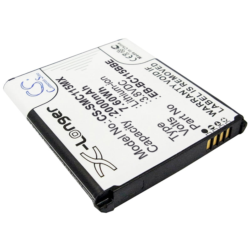 Replacement Battery for Samsung Galaxy S5 Zoom – Camera – 2000mAh / 3.8V