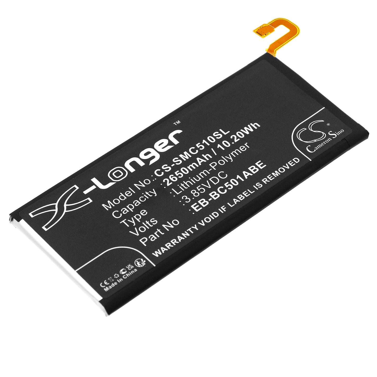 Replacement Battery for Samsung Galaxy C5 Pro – Mobile, SmartPhone – 2650mAh / 3.85V - image 1