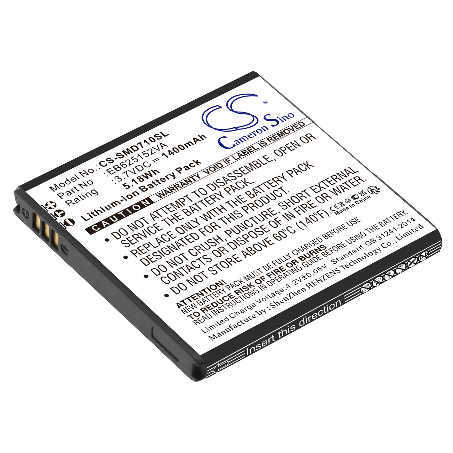 Replacement Battery for Sprint | Samsung Epic Touch 4G – Mobile, SmartPhone – 1400mAh / 3.7V - image 1