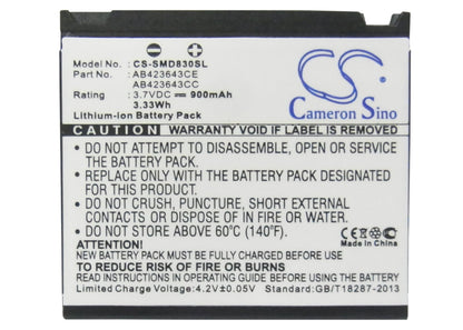 Replacement Battery for Samsung | SoftBank SGH-D830 – Mobile, SmartPhone – 900mAh / 3.7V - image 5