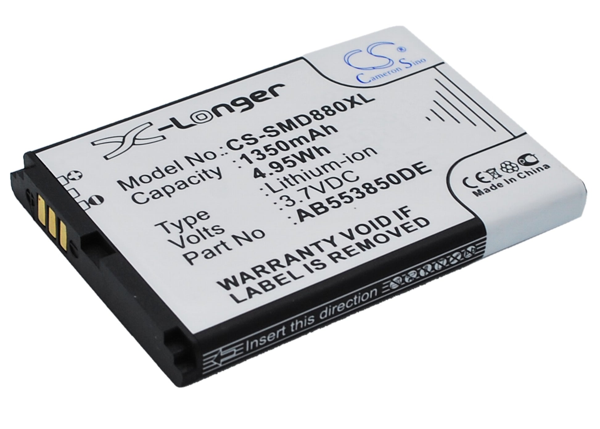 Replacement Battery for Samsung SGH-D880 – Mobile, SmartPhone – 1350mAh / 3.7V - image 1