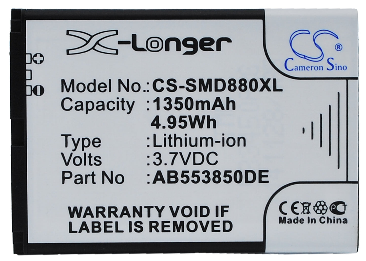 Replacement Battery for Samsung SGH-D880 – Mobile, SmartPhone – 1350mAh / 3.7V - image 5