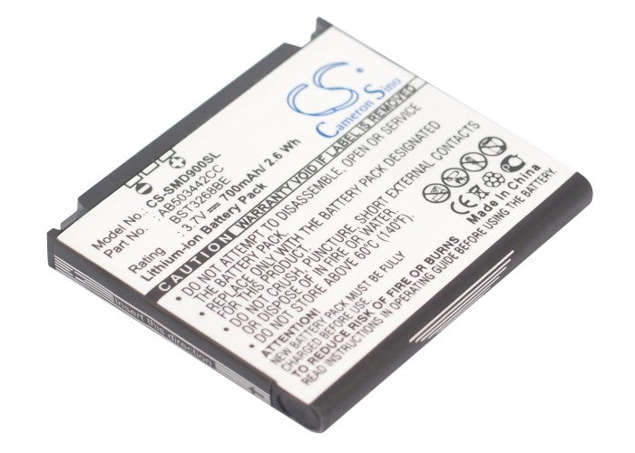 Replacement Battery for Samsung SGH-D908 – Mobile, SmartPhone – 700mAh / 3.7V - image 1