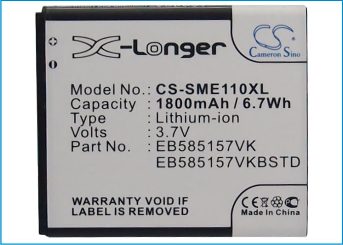 Replacement Battery for Samsung  Celox – Mobile, SmartPhone – 1800mAh/6.7Wh / 3.7V
