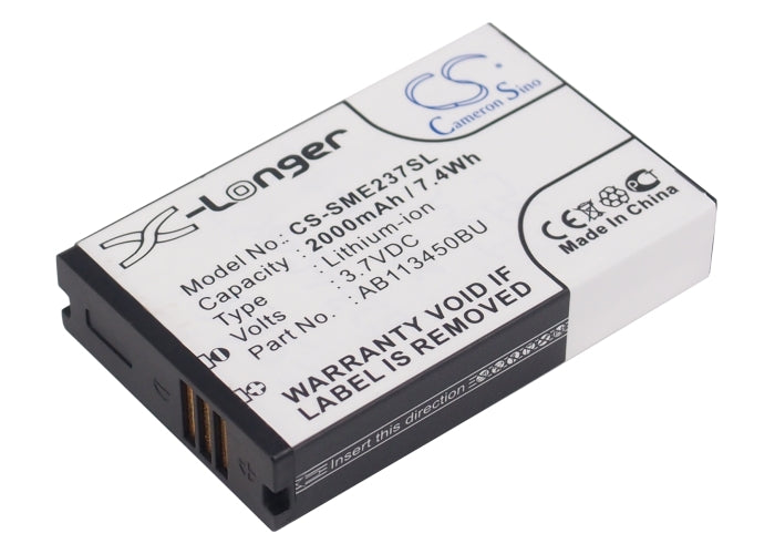 Replacement Battery for Samsung GT-E2370 – Mobile, SmartPhone – 2000mAh / 3.7V - image 1