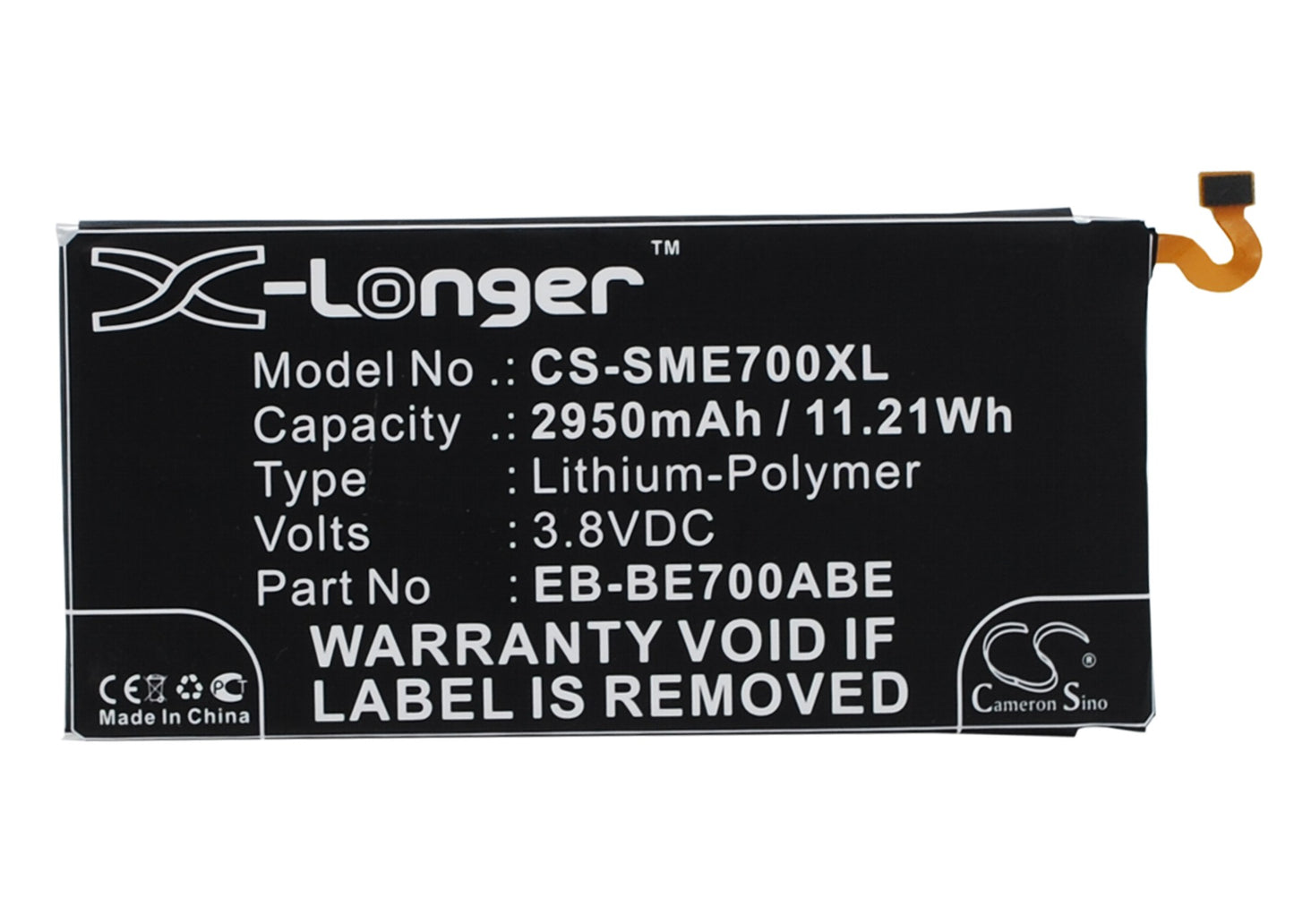 Replacement Battery for Samsung Galaxy E7 – Mobile, SmartPhone – 2950mAh / 3.8V - image 1