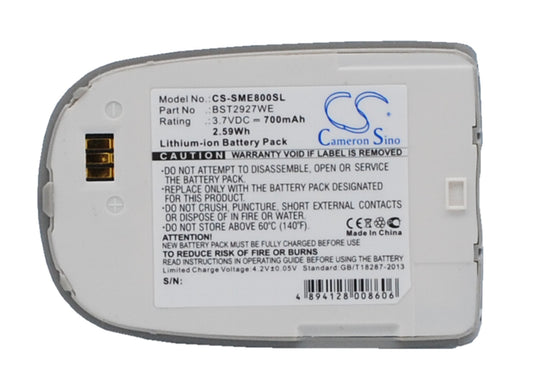 Replacement Battery for Samsung SGH-E800 – Mobile, SmartPhone – 700mAh / 3.7V - image 1