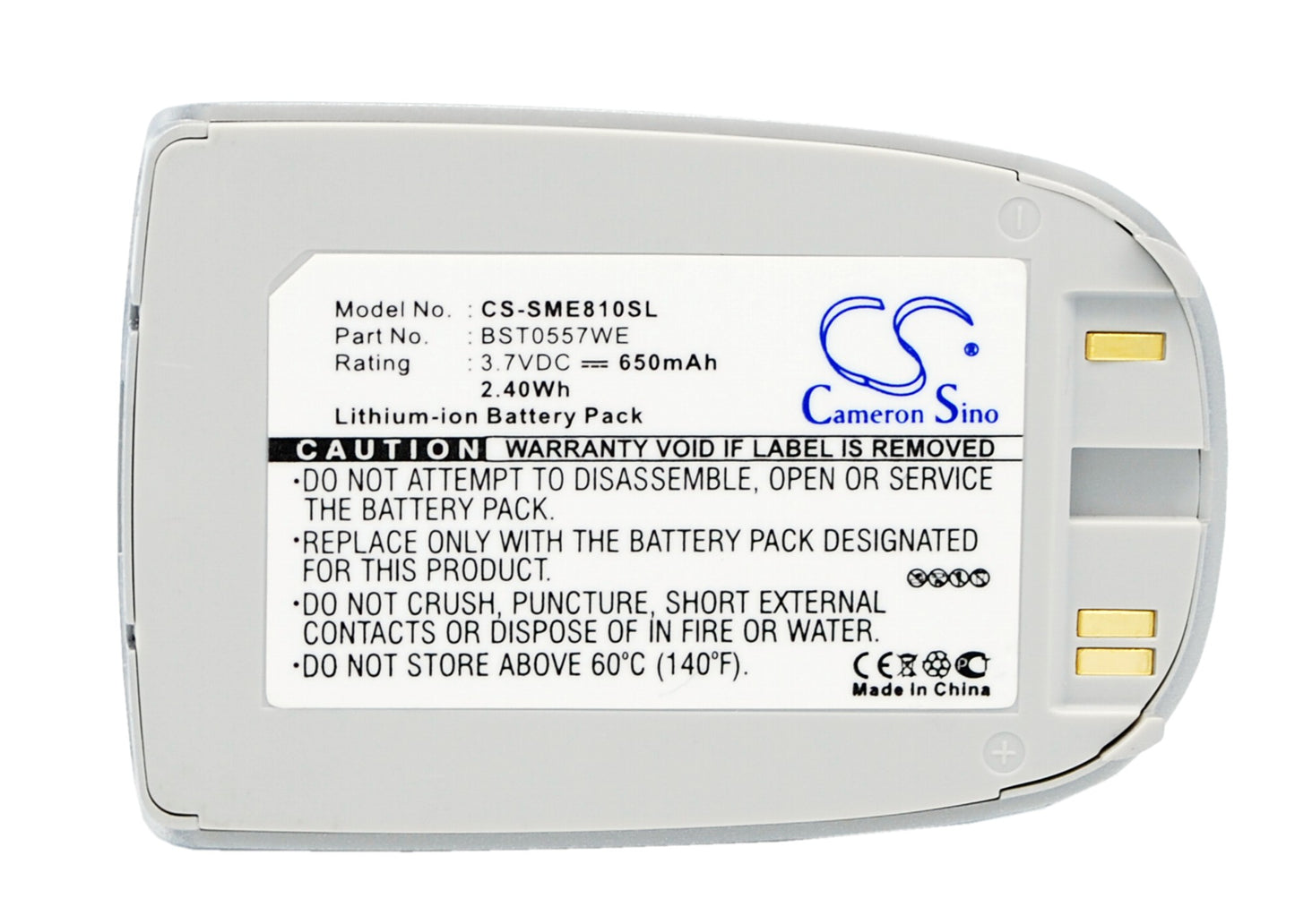Replacement Battery for Samsung SGH-E810 – Mobile, SmartPhone – 650mAh / 3.7V - image 1