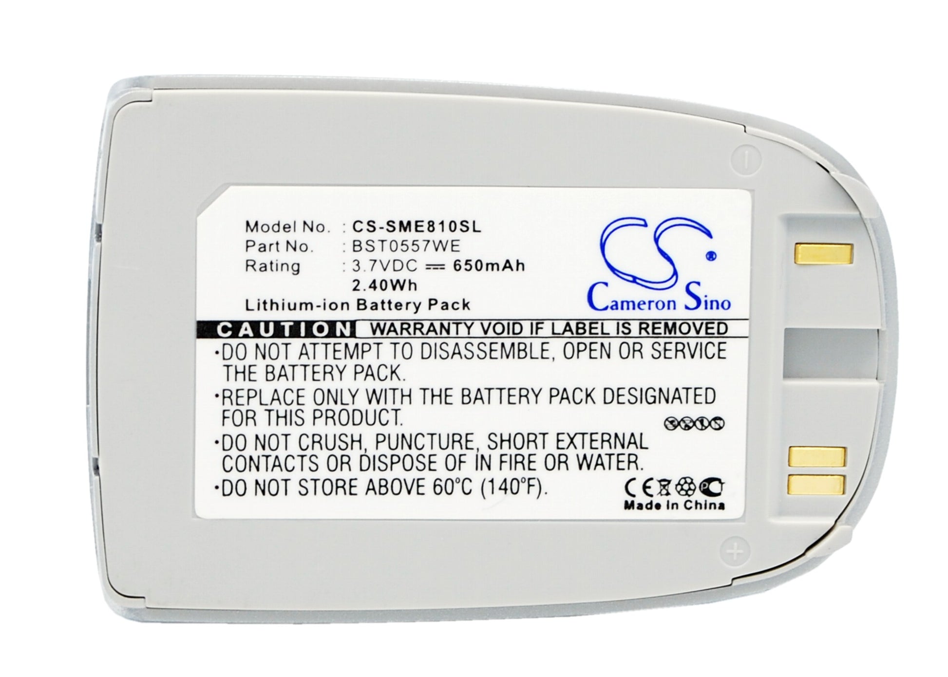 Replacement Battery for Samsung SGH-E810 – Mobile, SmartPhone – 650mAh / 3.7V - image 1