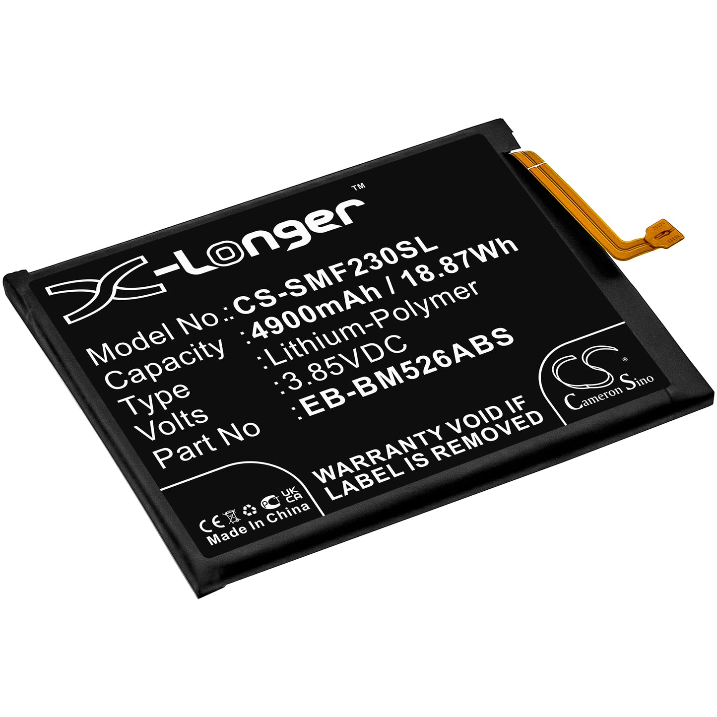 Replacement Battery for Samsung Galaxy M23 5G – Mobile, SmartPhone – 4900mAh / 3.85V - image 1