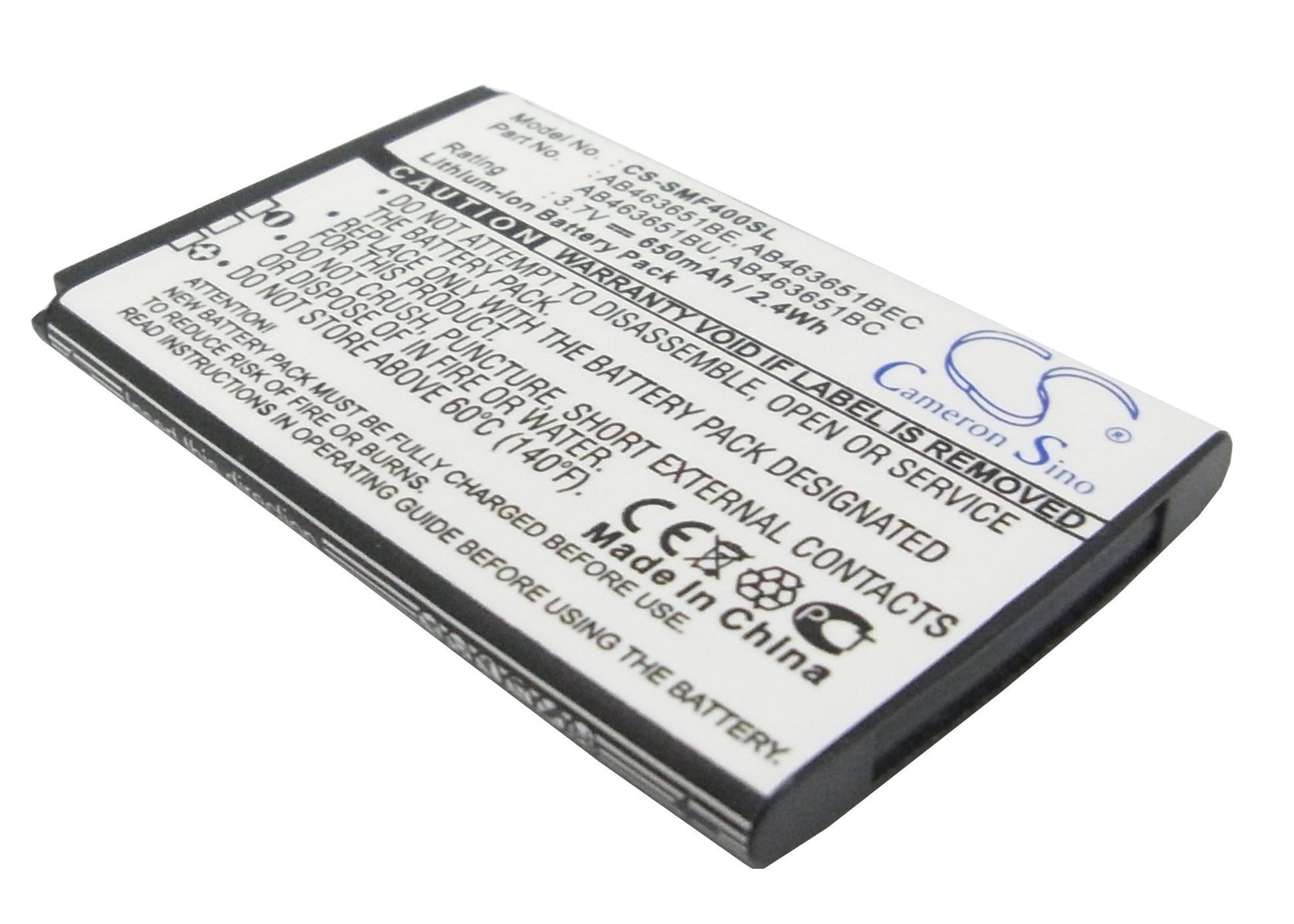 Replacement Battery for Samsung SGH-F400 – Mobile, SmartPhone – 650mAh / 3.7V - image 1