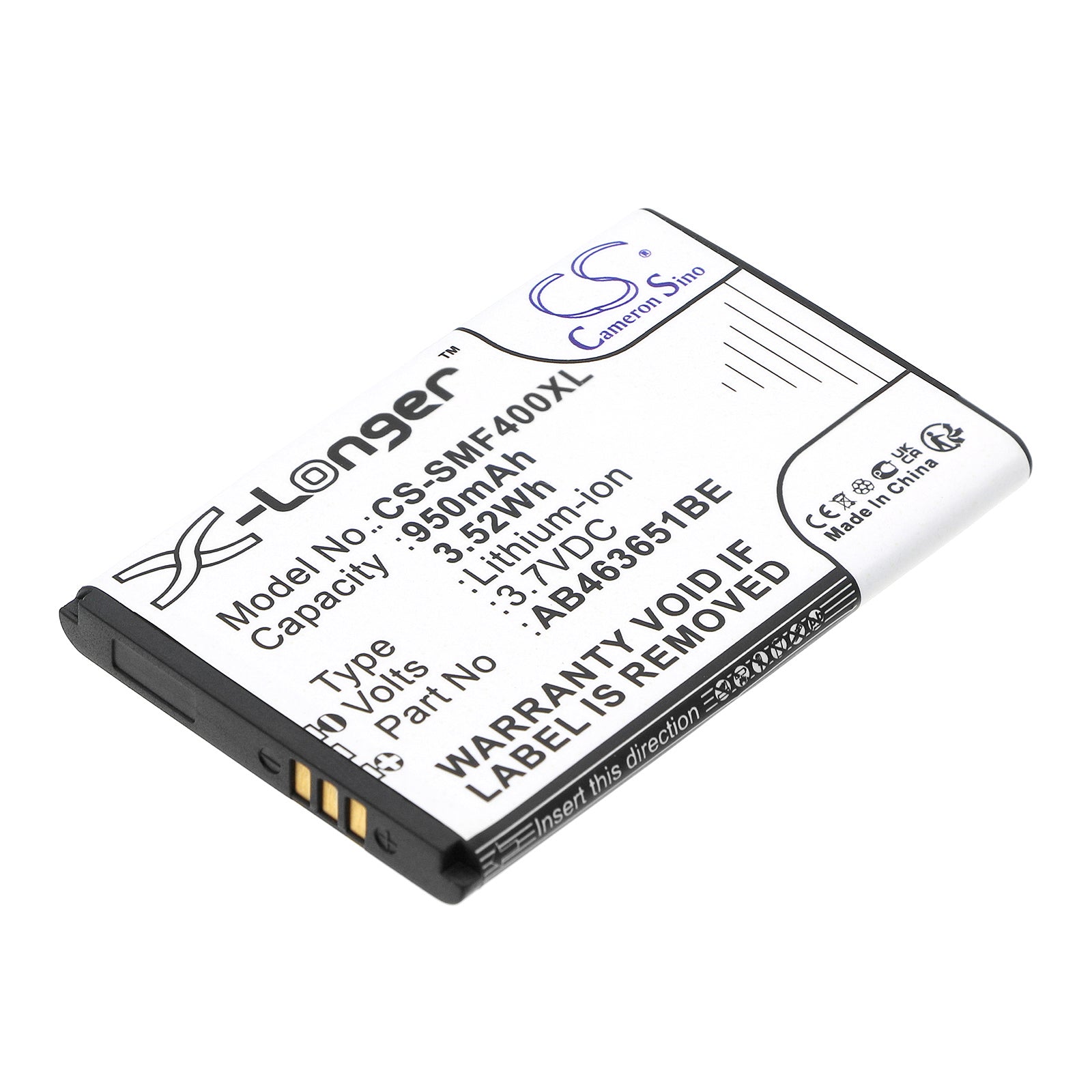 Replacement Battery for Samsung SGH-F400 – Mobile, SmartPhone – 950mAh / 3.7V - image 1
