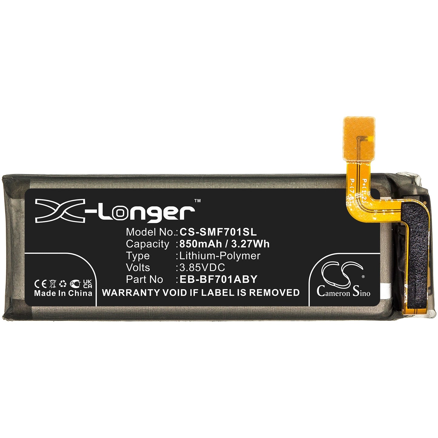 Replacement Battery for Samsung  Galaxy Z Flip – Mobile, SmartPhone – 850mAh / 3.27Wh / 3.85V