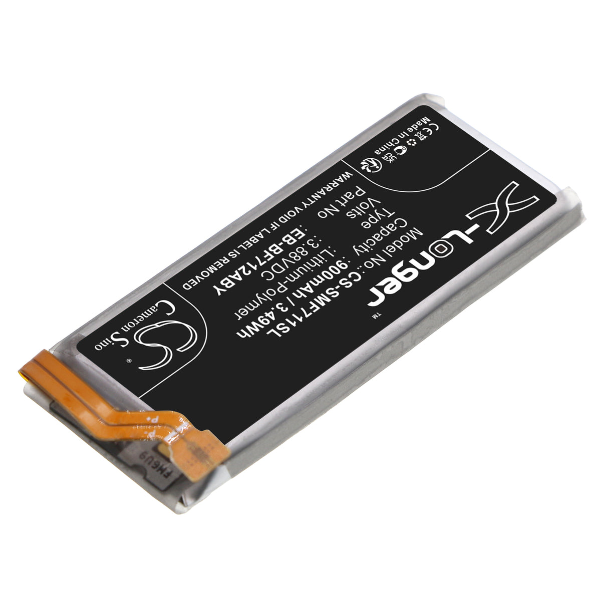Replacement Battery for Samsung Galaxy Z Flip 3 – Mobile, SmartPhone – 900mAh / 3.88V