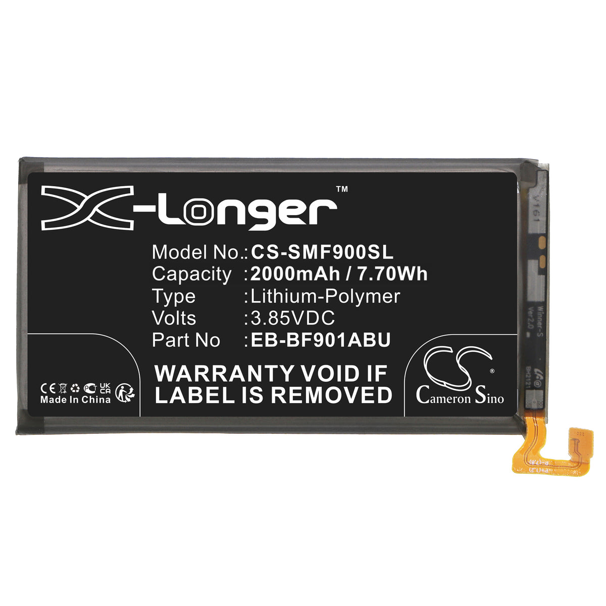 Replacement Battery for Samsung Fold – Mobile, SmartPhone – 2000mAh / 3.85V