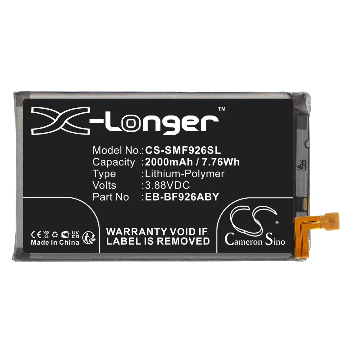 Replacement Battery for Samsung Galaxy Z Fold3 – Mobile, SmartPhone – 2000mAh / 3.88V