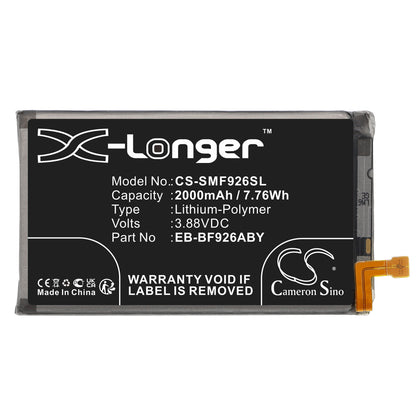 Replacement Battery for Samsung Galaxy Z Fold3 – Mobile, SmartPhone – 2000mAh / 3.88V